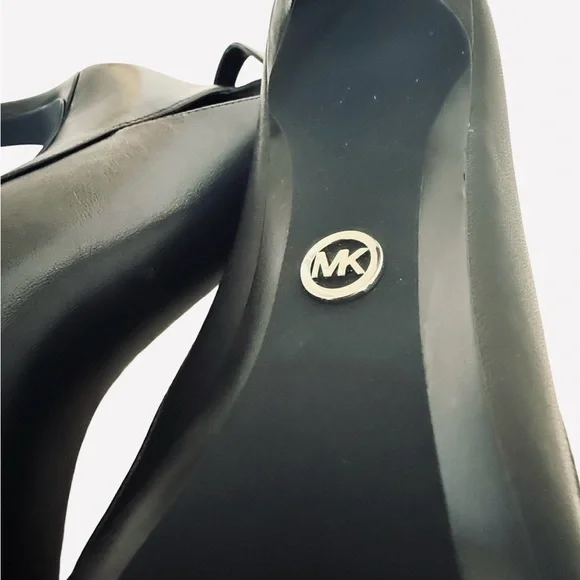 NWOT Michael Kors Black Lawson Open Toe Stiletto Heel Ankle Boots! Size 6! - Picture 11 of 12